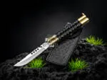 Filipino Balisong Butterfly Knife - Brass & Ram Horn