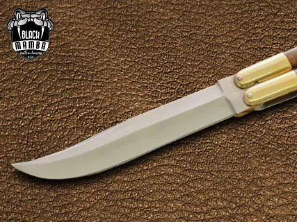 Filipino Balisong Butterfly Knife - Stainless Steel & Rose Wood - view 4