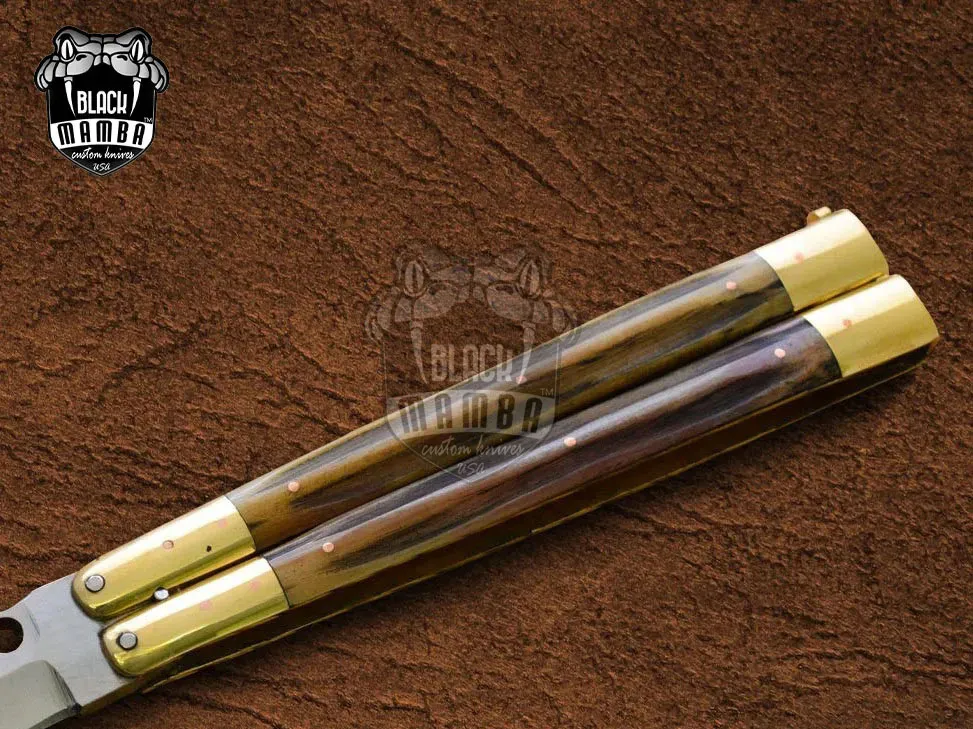 D2 Steel Balisong Butterfly Knife – Bone Handle | BMK-480 - view 4
