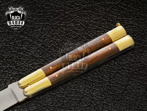 Filipino Balisong Butterfly Knife - Stainless Steel High Grains Rose Wood | BMK-447 - view 4