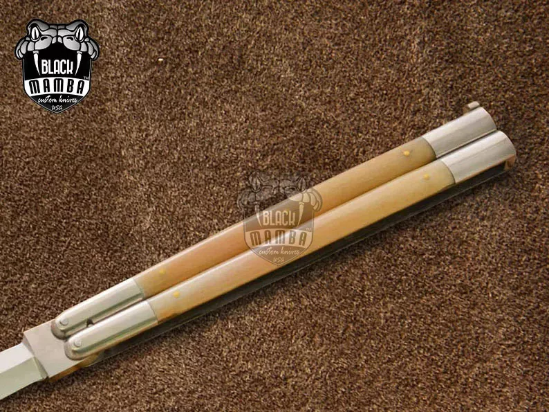D2 Steel Balisong Butterfly Knife – Bone Handle | BMK-454 - view 4