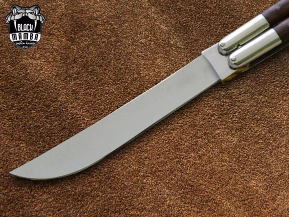D2 Steel Balisong Butterfly Knife – Walnut Burl Wood Handle | BMK-468 - view 4