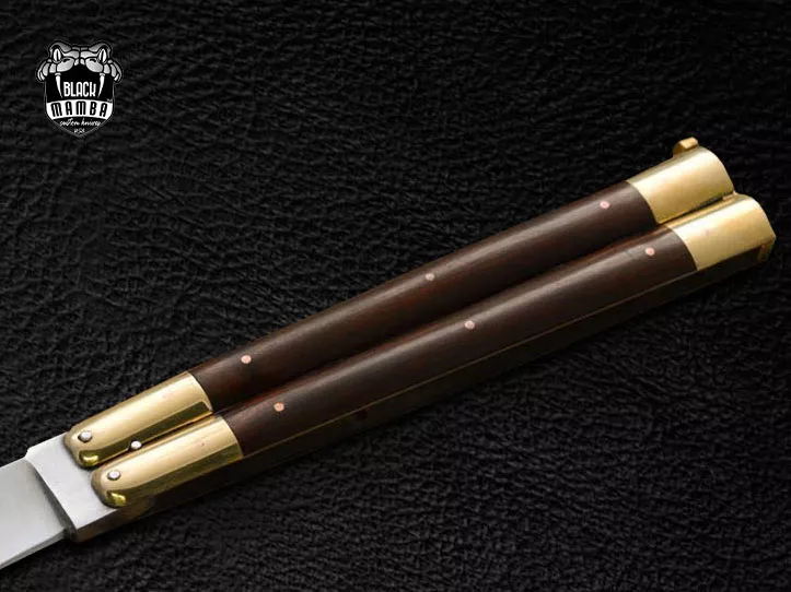 Filipino Balisong Butterfly Knife - Brass & Buffalo Horn - view 5