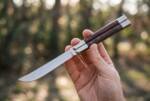 High Carbon Steel Filipino Balisongs Butterfly Stainless with Walnut Wood and Burl Wood Inserts with Mamba Knives World Class Knives | BMK-434