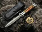 High Carbon Steel Filipino Balisongs Butterfly Brass with Stainless Steel with Dye Bone Black Mamba Knives World Class Knives | BMK-608