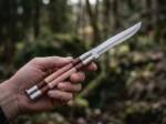 High Carbon Steel Filipino Balisongs Butterfly Stainless Steel with Walnut Burl Wood Inserts Black Mamba Knives World Class Knives | BMK-565