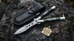 High Carbon Steel Filipino Balisongs Butterfly Brass with Stainless Steel with Water Buffalo Horn Black Mamba Knives World Class Knives | BMK-591