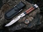 High Carbon Steel Filipino Balisongs Butterfly Stainless Steel with High Grains Rose Wood or Walnut Wood Inserts Black Mamba Knives World Class Knives | BMK-436