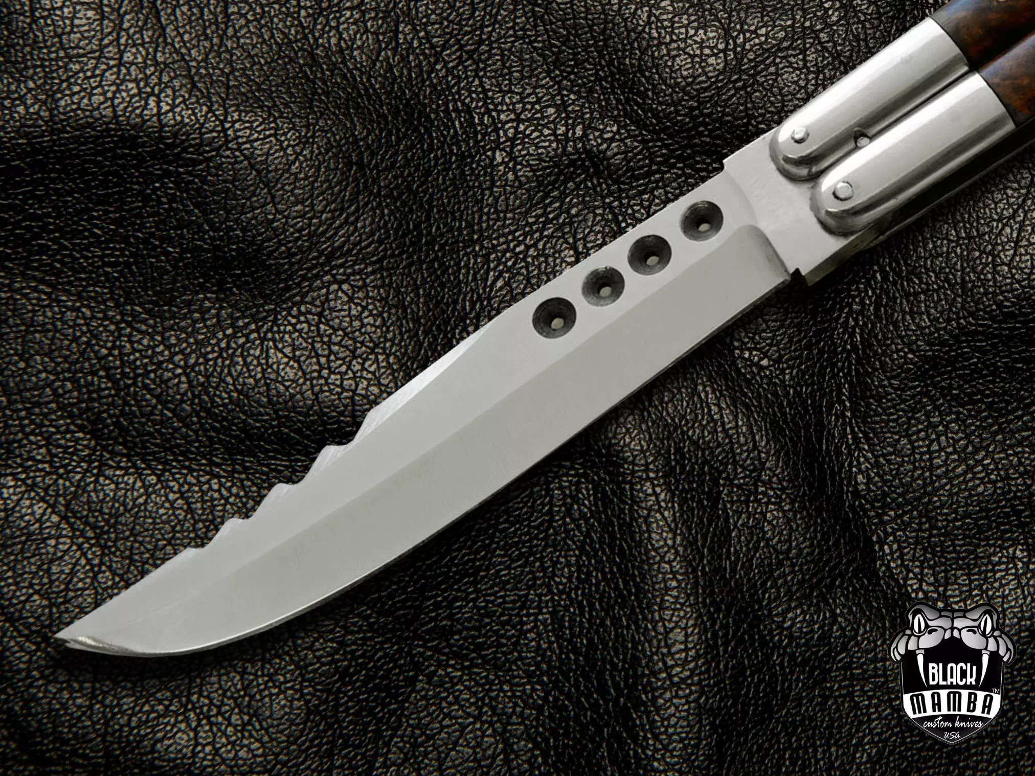 D2 Steel Balisong Butterfly Knife – Rose Wood Handle | BMK-469 - view 5