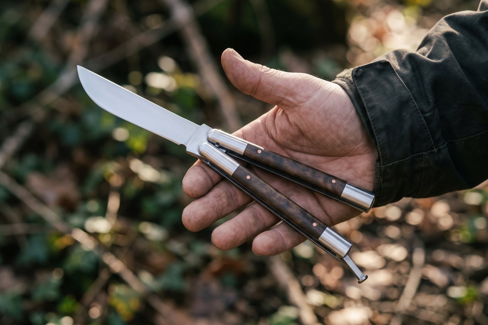 D2 Tool Steel Filipino Balisongs Butterfly Stainless Steel Ram Horn Inserts Black Mamba Knives World Class Knives | BMK-461 - Image 2