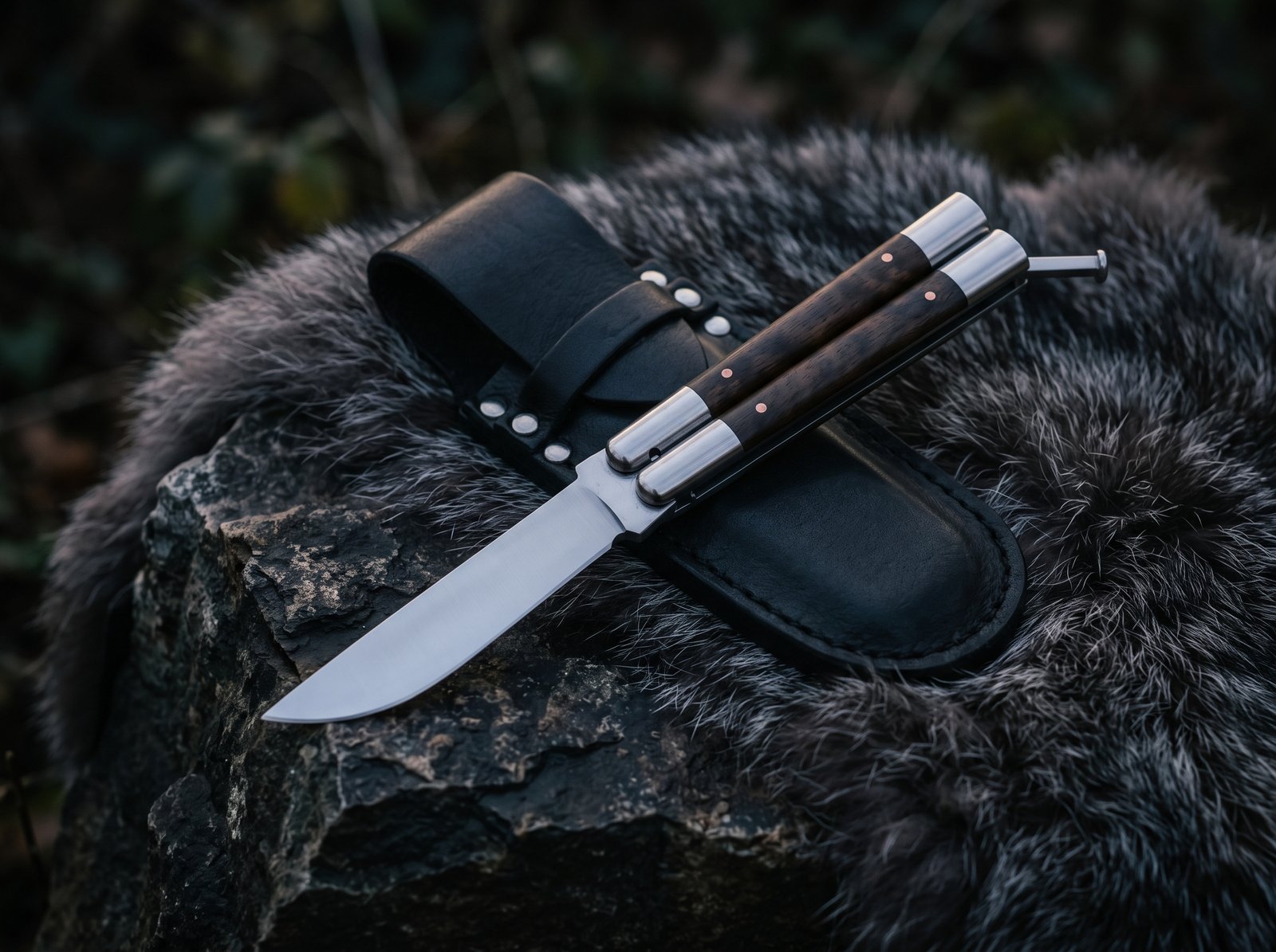 D2 Tool Steel Filipino Balisongs Butterfly Stainless Steel Ram Horn Inserts Black Mamba Knives World Class Knives | BMK-461