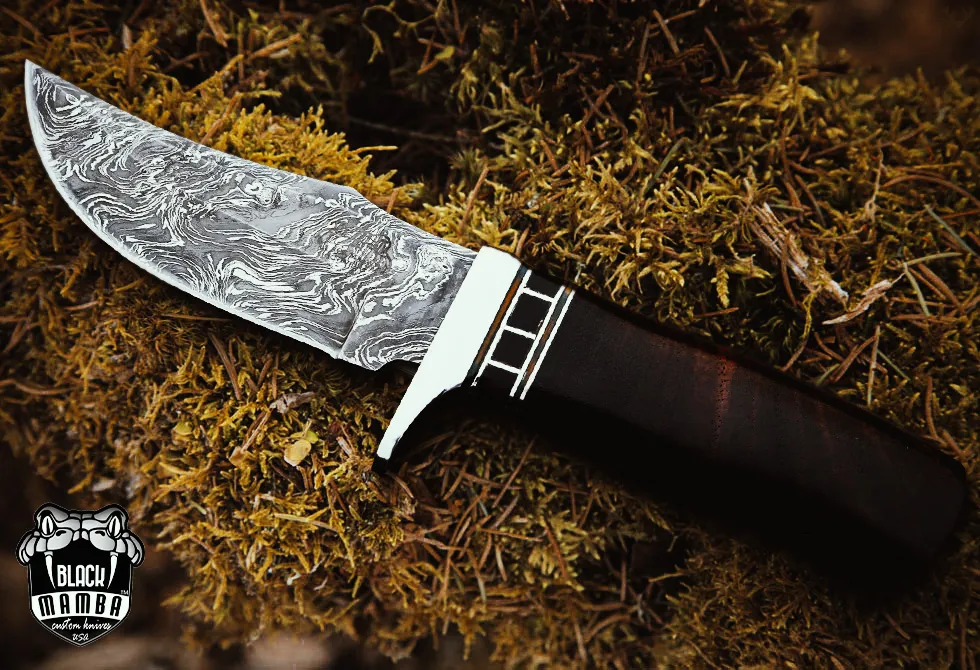 BMK-117 Python Snake KNIFE 9.5″ Long 4.5 “Blade ” 8.8oz Damascus Steel Fixed Blade Bowie Skinner Survival hunting skinner knife Handmade Damascus Knife Black mamba Hand Made World Class knives USA Made - Image 7