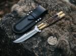 D2 Tool Steel Filipino Balisongs Butterfly Stainless Steel Brass with Philippine Deer Horn Inserts Black Mamba Knives World Class Knives | BMK-458