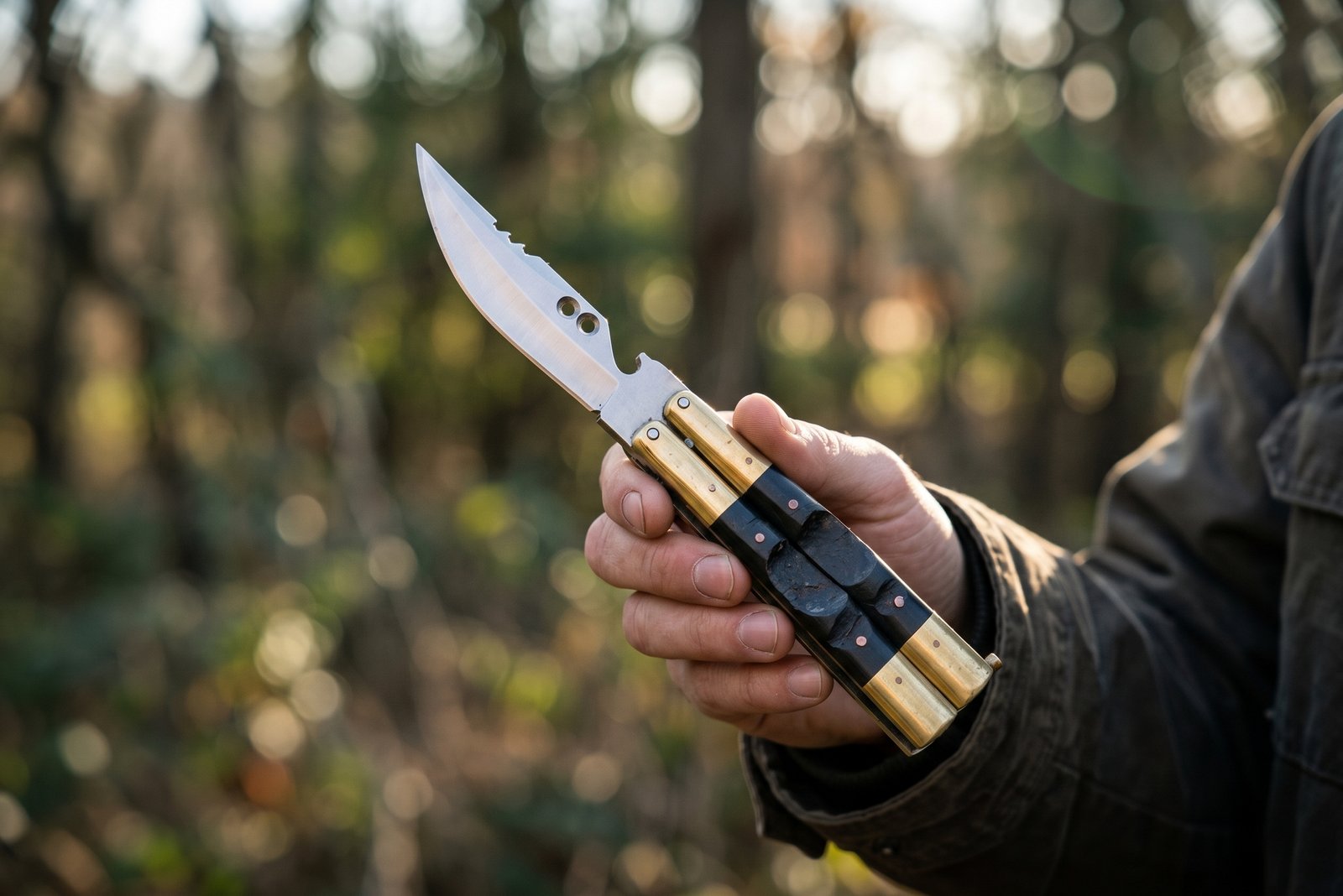D2 Tool Steel Filipino Balisongs Butterfly Stainless Steel Ram Horn Inserts Black Mamba Knives World Class Knives | BMK-464