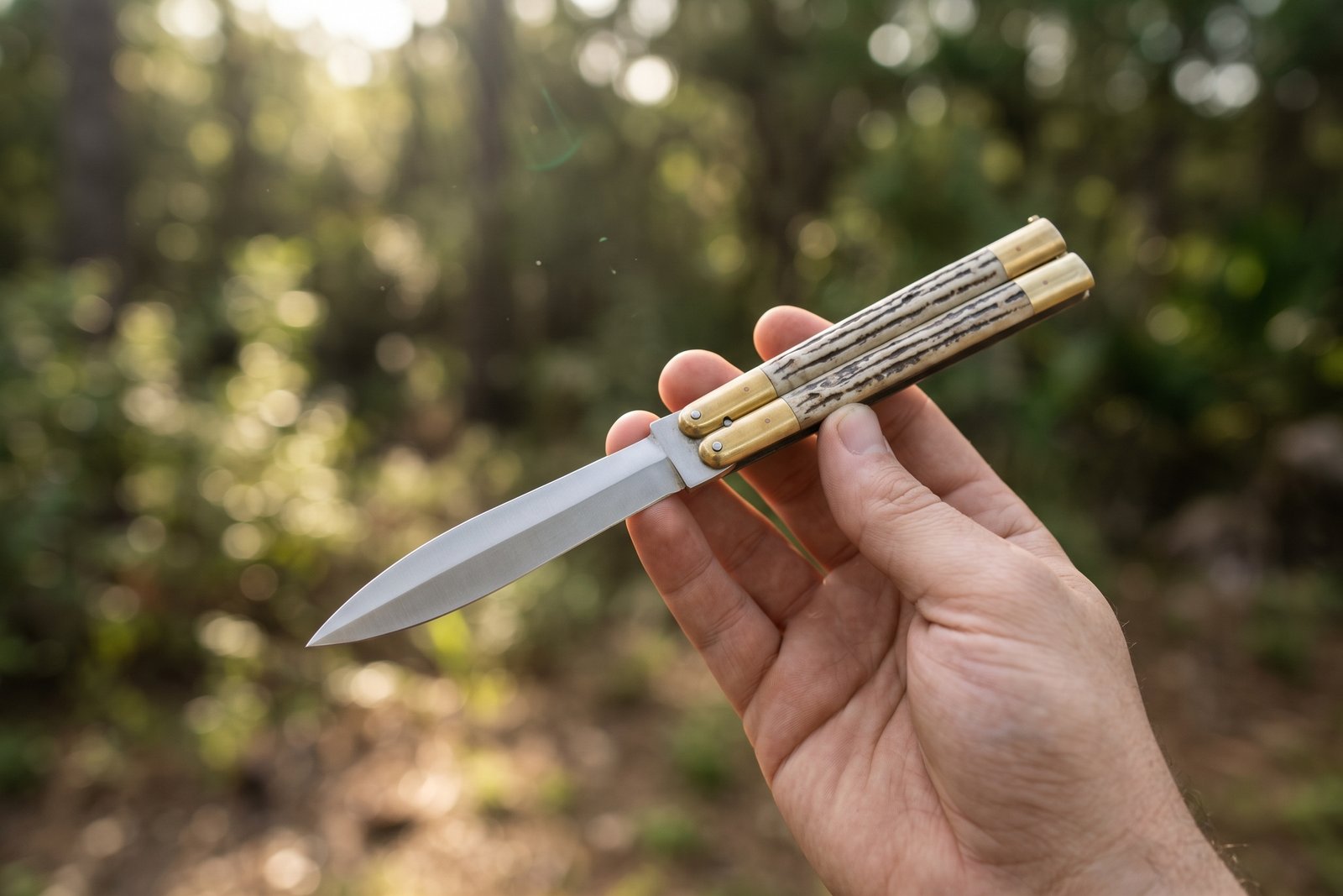 High Carbon Steel Filipino Balisongs Butterfly Stainless Steel Dye Bone Inserts Black Mamba Knives World Class Knives | BMK-573