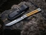 High Carbon Steel Filipino Balisongs Butterfly Stainless Steel with Bone Inserts Black Mamba Knives World Class Knives | BMK-577