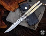 BMK-476  D2 tool steel Filipino Balisongs butterfly Stainless Steel bone Inserts black Mamba knives world class knives