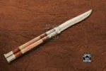 Filipino Balisong Butterfly Knife - Stainless Steel & Walnut Burl Wood
