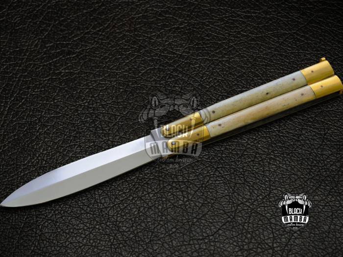 BMK-467 D2 tool steel Filipino Balisongs butterfly Stainless Steel bone Inserts black Mamba knives world class knives