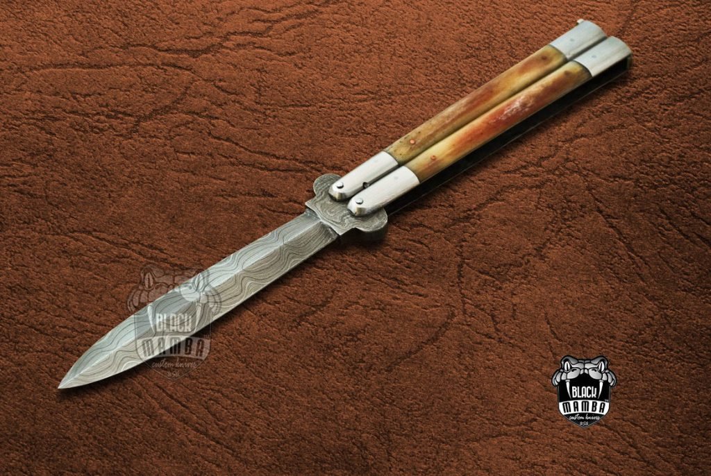 BMK-608 High Carbon Steel Filipino Balisongs butterfly Brass with Stainless Steel with dye bone  black Mamba knives world class Knives
