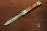 Filipino Balisong Butterfly Knife - Brass & Stainless Steel & Dye Bone