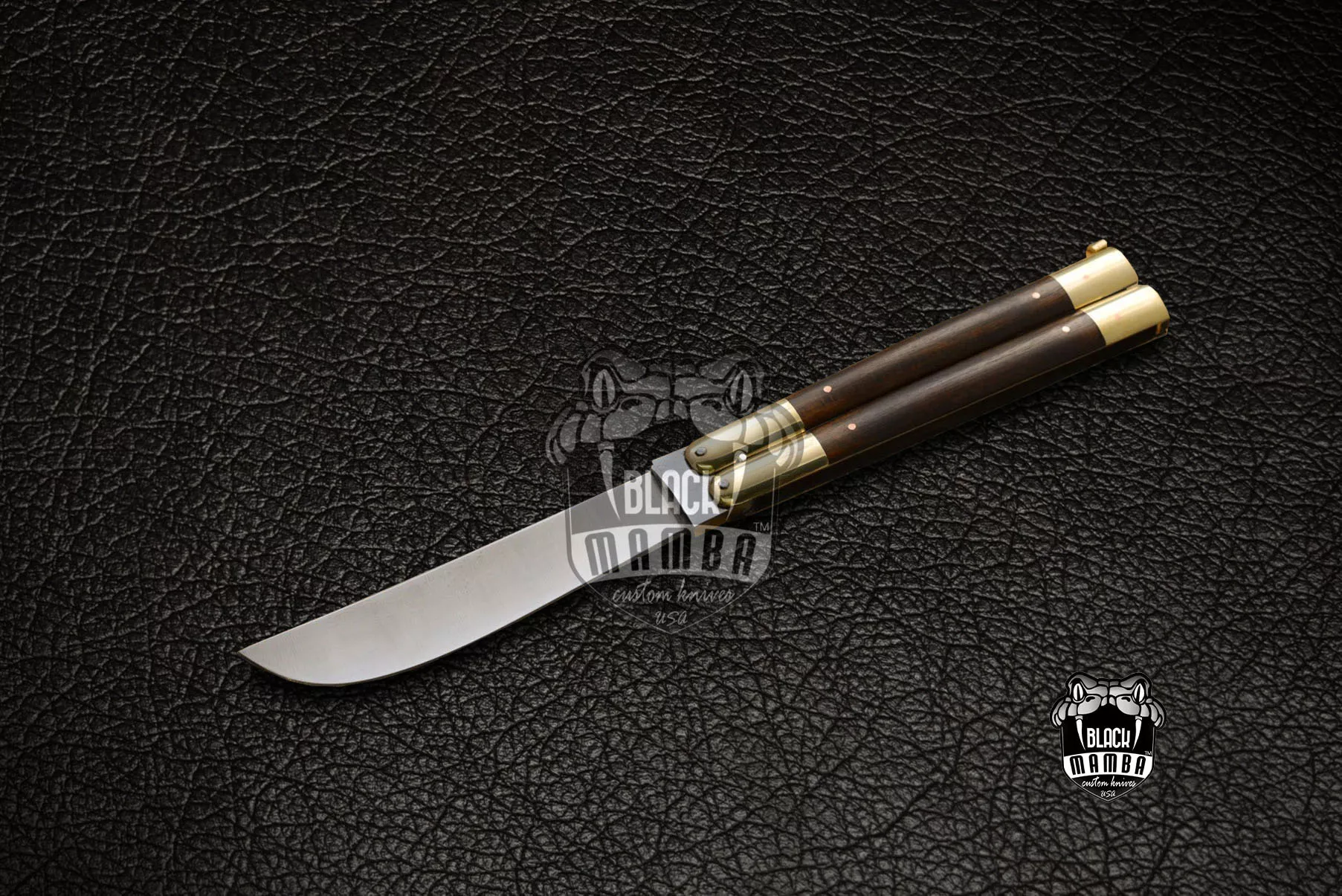 Filipino Balisong Butterfly Knife - Brass & Ebony Wood | BMK-421