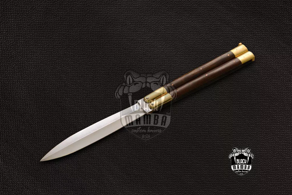 Filipino Balisong Butterfly Knife - Brass & Ebony Wood | BMK-422