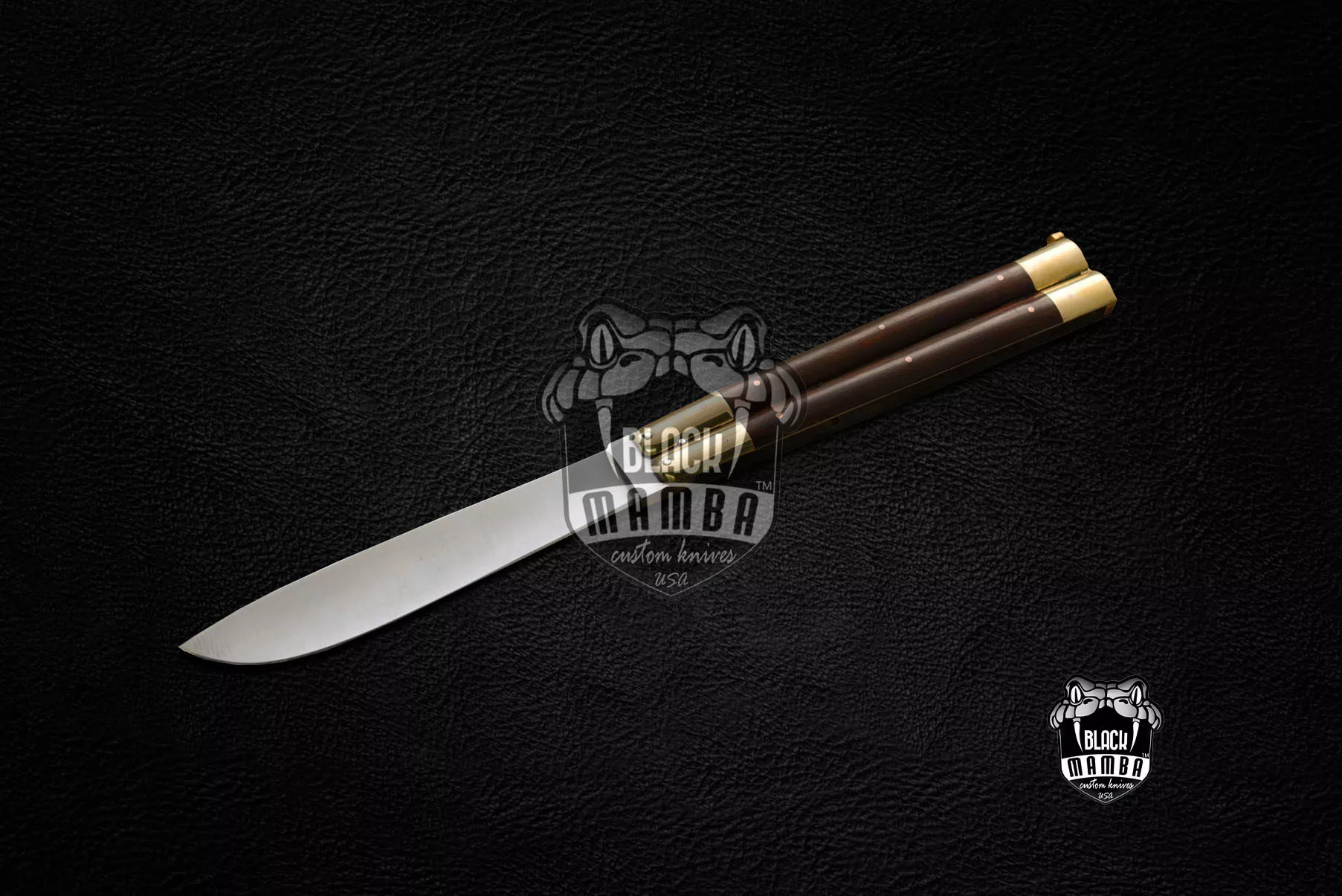 Filipino Balisong Butterfly Knife - Brass & Buffalo Horn