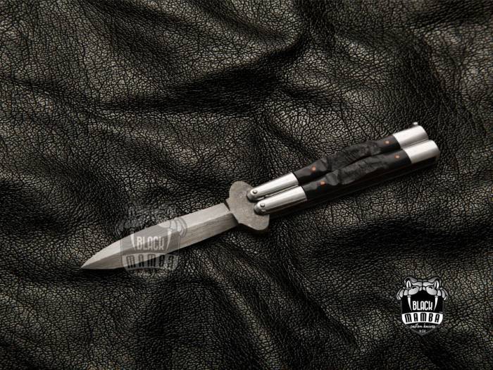 BMK-607 High Carbon Steel Filipino Balisongs butterfly Stainless Steel with ram Horn black Mamba knives world class Knives
