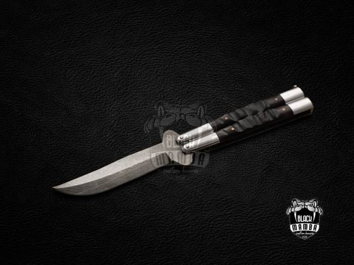 BMK-578 High Carbon Steel Filipino Balisongs butterfly Stainless Steel with ram Horn black Mamba knives world class Knives