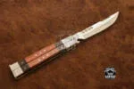 Filipino Balisong Butterfly Knife - Stainless Steel & High Grains Rose Wood & Walnut Wood