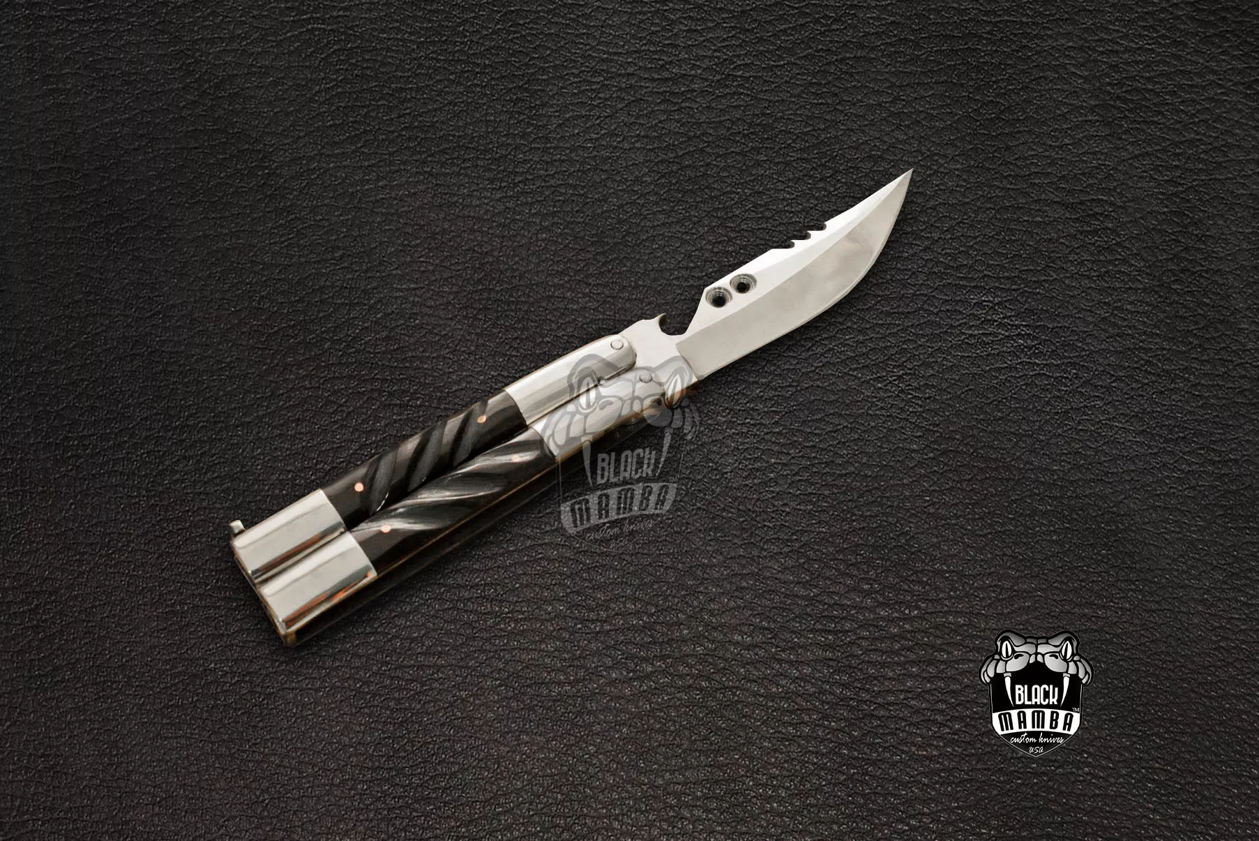 Filipino Balisong Butterfly Knife - Stainless Steel & Ram Horn | BMK-439