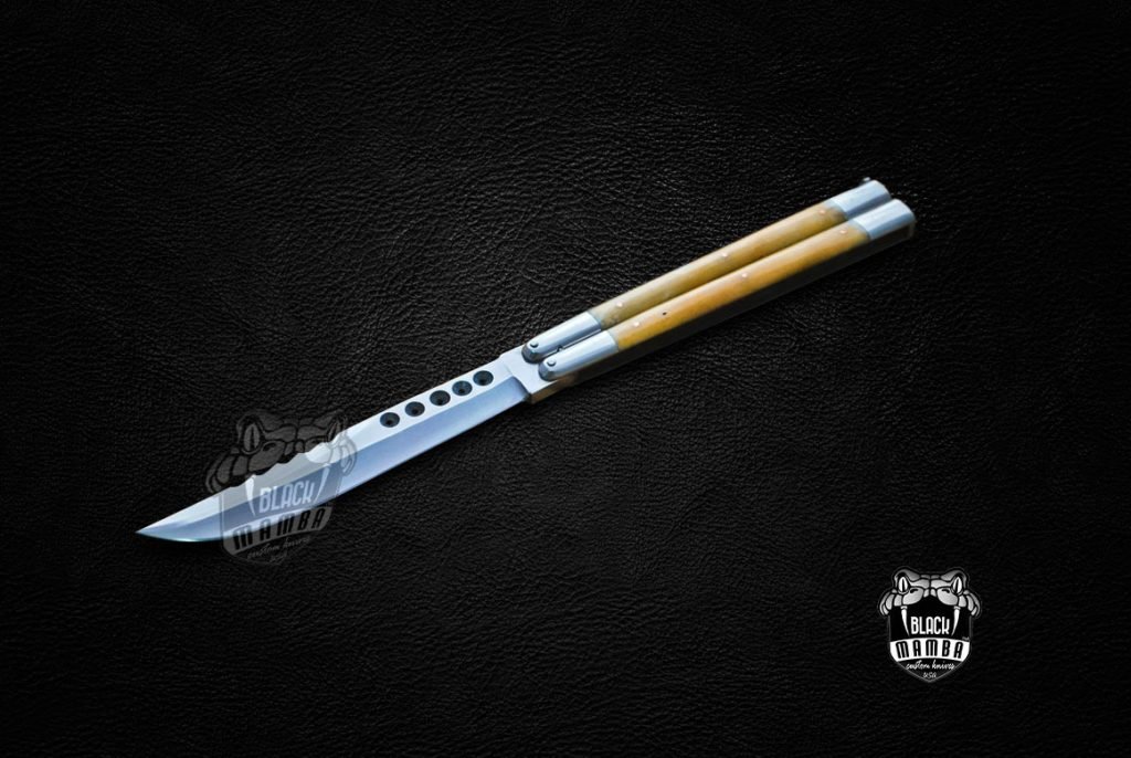 BMK-577 High Carbon Steel Filipino Balisongs butterfly Stainless Steel with bone Inserts black Mamba knives world class Knives