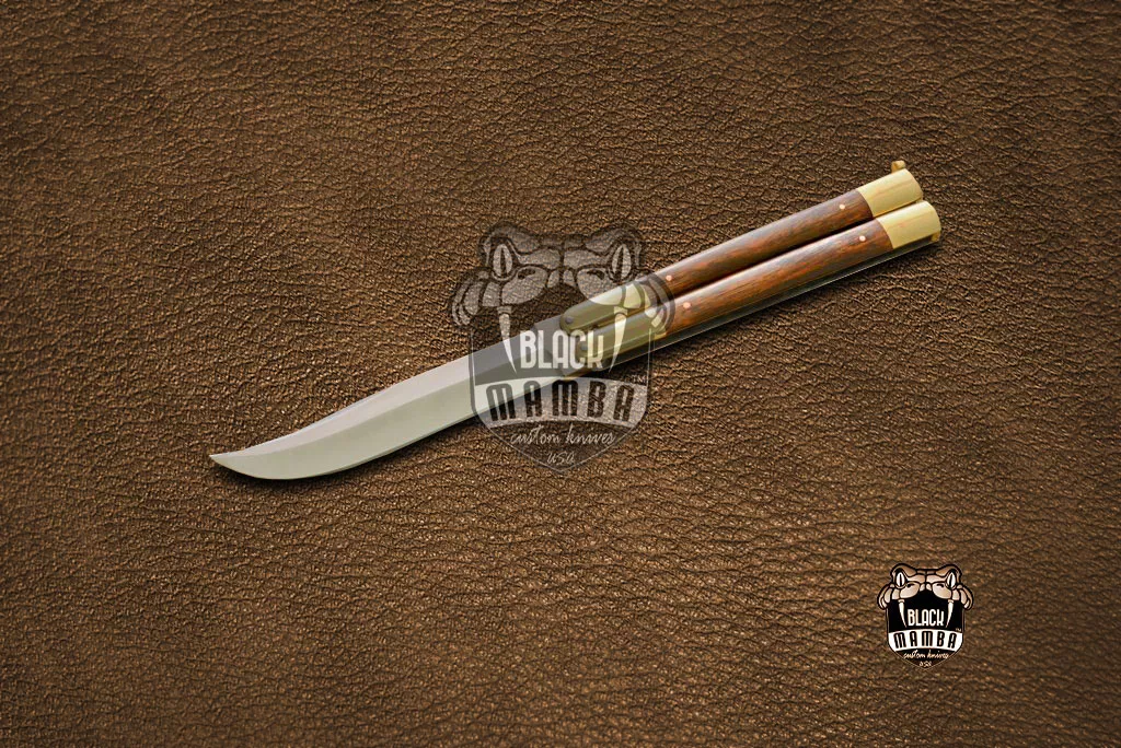 Filipino Balisong Butterfly Knife - Stainless Steel & Rose Wood
