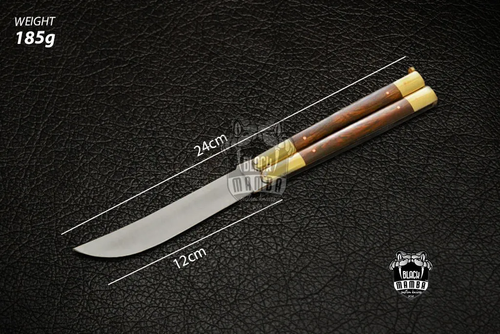 Filipino Balisong Butterfly Knife - Stainless Steel High Grains Rose Wood | BMK-447 - view 5