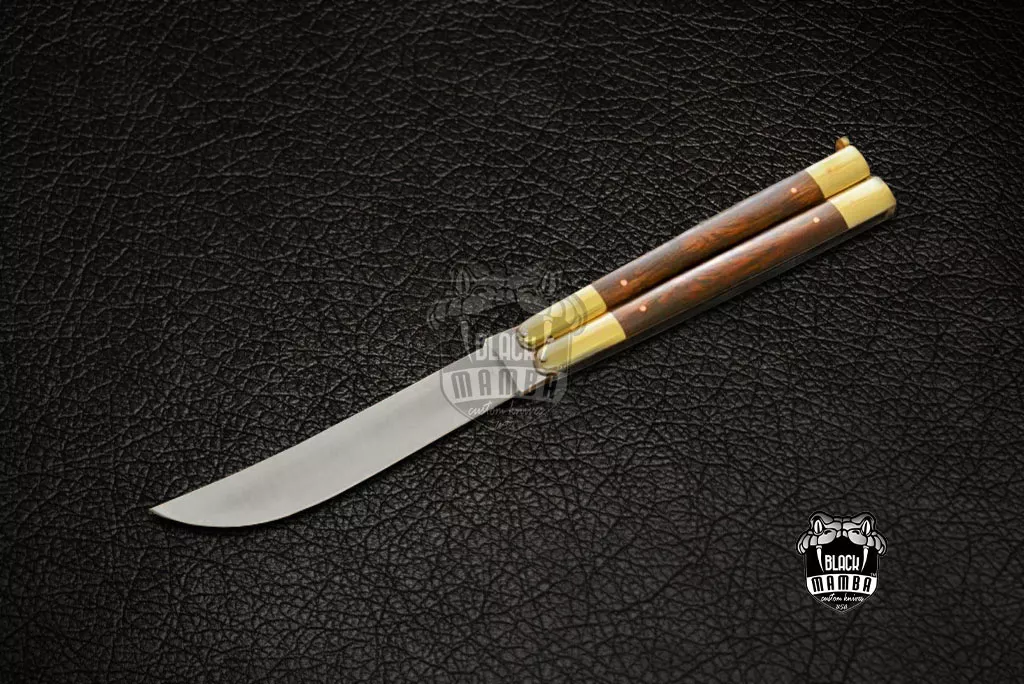 Filipino Balisong Butterfly Knife - Stainless Steel High Grains Rose Wood | BMK-447