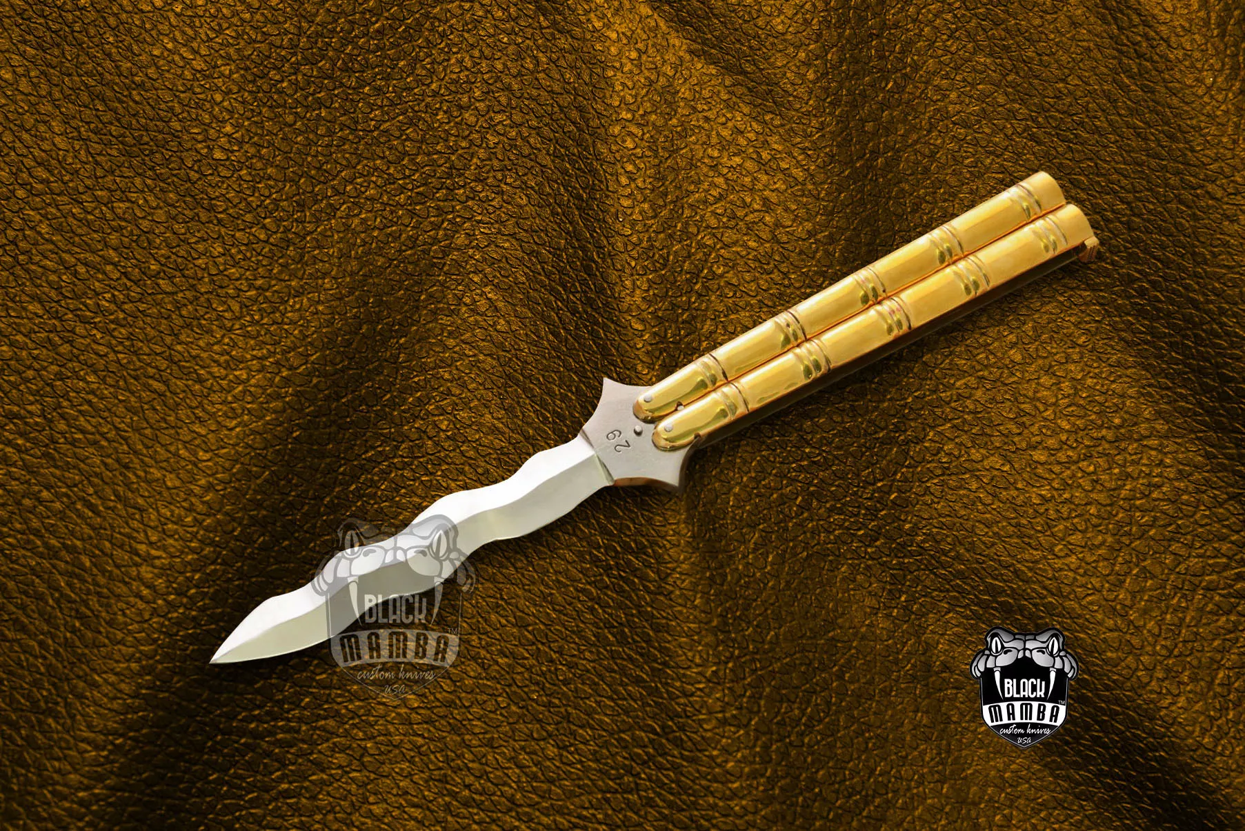 Filipino Balisong Butterfly Knife - Stainless Steel Brass