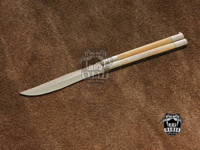 BMK-453 D2 tool steel Filipino Balisongs butterfly Stainless Steel bone Inserts black Mamba knives world class knives