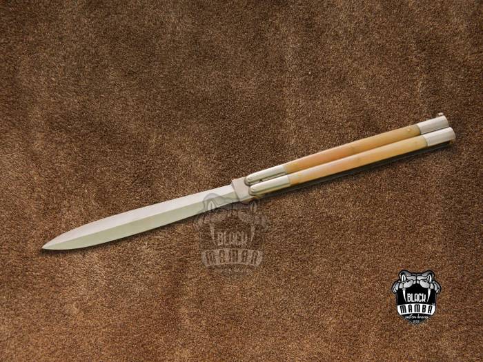 BMK-454 D2 tool steel Filipino Balisongs butterfly Stainless Steel bone Inserts black Mamba knives world class knives