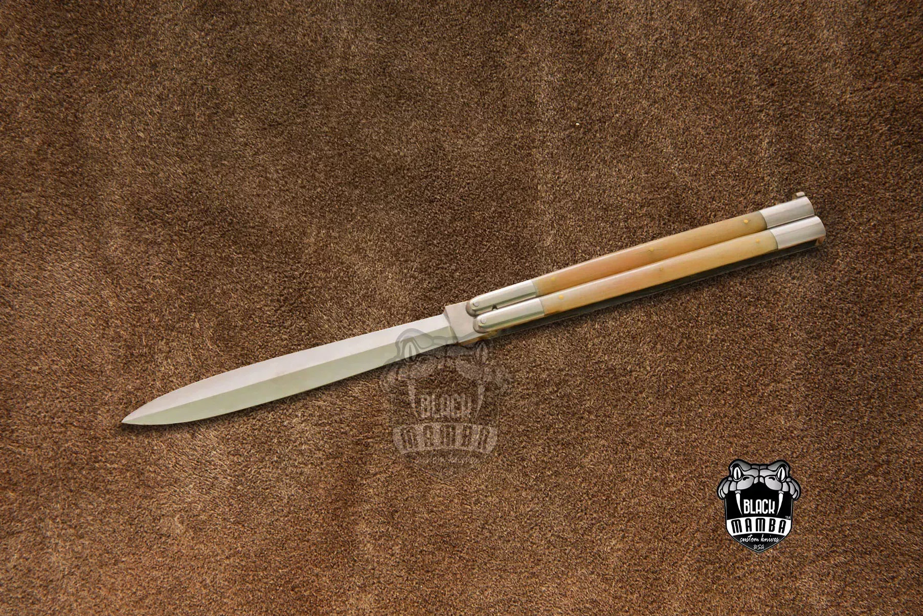 D2 Steel Balisong Butterfly Knife – Bone Handle | BMK-454