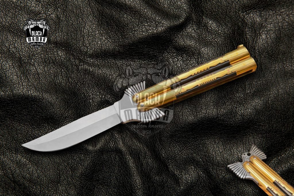 BMK-457 D2 tool steel Filipino Balisongs butterfly Stainless Steel ebony wood Inserts black Mamba knives world class knives