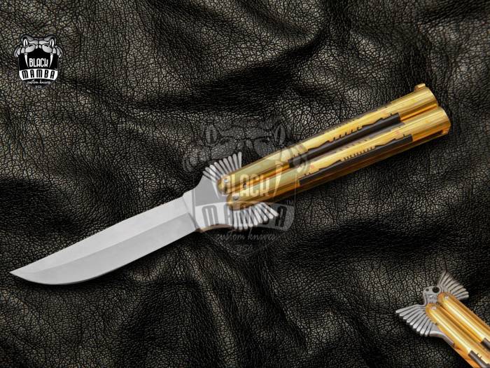 BMK-457 D2 tool steel Filipino Balisongs butterfly Stainless Steel ebony wood Inserts black Mamba knives world class knives