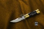 BMK-464 D2 tool steel Filipino Balisongs butterfly Stainless Steel ram horn Inserts black Mamba knives world class knives
