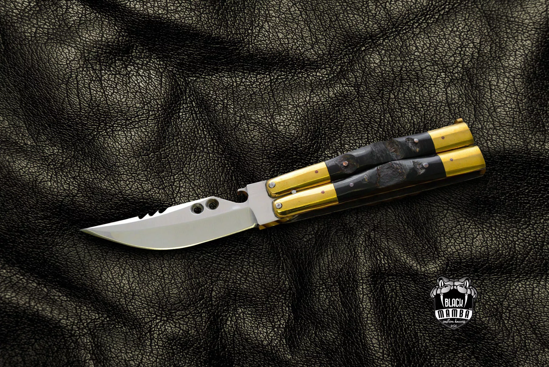 D2 Steel Balisong Butterfly Knife – Buffalo Horn Handle | BMK-465