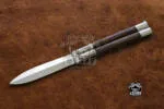 Filipino Balisong Butterfly Knife - D2 Tool Steel Filipino Balisongs Butterfly Stainless Steel Walnut Burl Wood | BMK-472