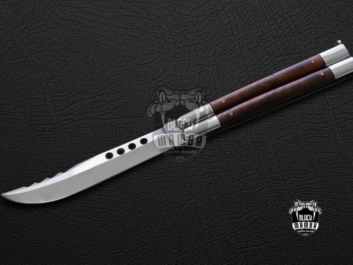 BMK-473 D2 tool steel Filipino Balisongs butterfly Stainless Steel rose wood Inserts black Mamba knives world class knives