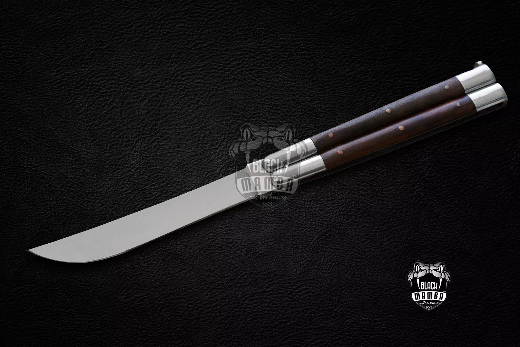 BMK-475 D2 tool steel Filipino Balisongs butterfly Stainless Steel high grains rose wood Inserts black Mamba knives world class knives