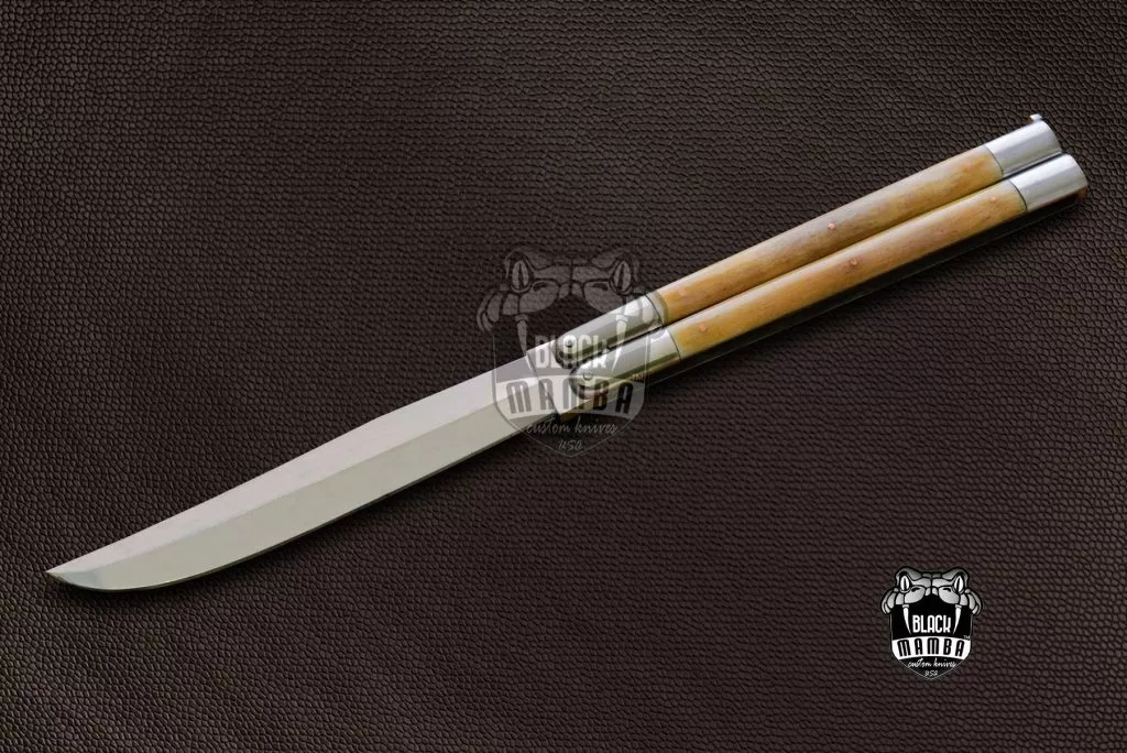 BMK-477 D2 tool steel Filipino Balisongs butterfly Stainless Steel dye bone Inserts black Mamba knives world class knives