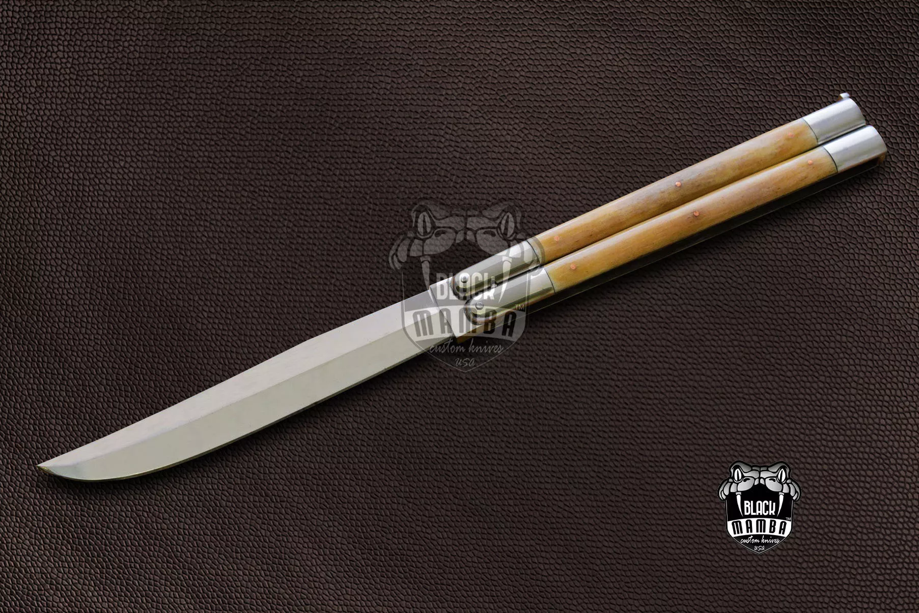 BMK-477 D2 tool steel Filipino Balisongs butterfly Stainless Steel dye bone Inserts black Mamba knives world class knives