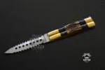 Filipino Balisong Butterfly Knife - D2 Tool Steel Filipino Balisongs Butterfly Stainless Steel Brass & Bone & Rose Wood | BMK-482